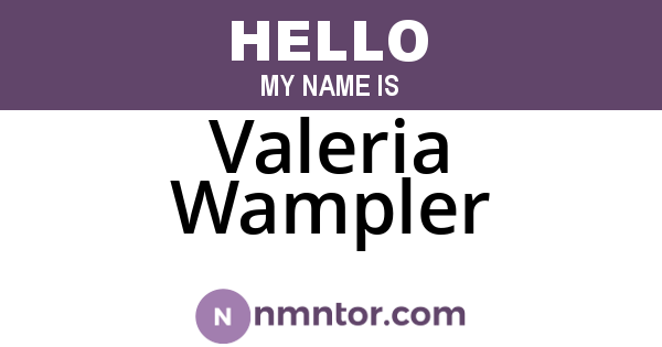 Valeria Wampler