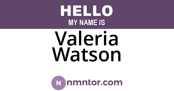 Valeria Watson