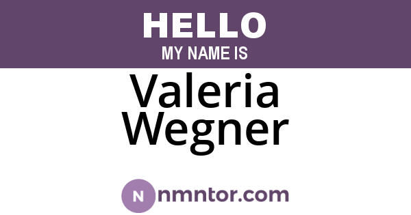 Valeria Wegner