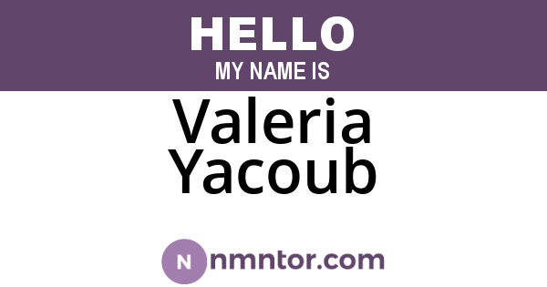 Valeria Yacoub