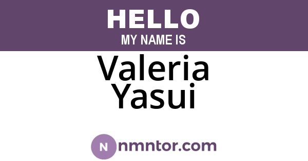 Valeria Yasui