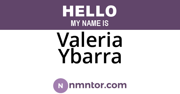Valeria Ybarra