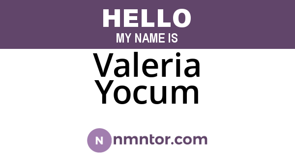 Valeria Yocum