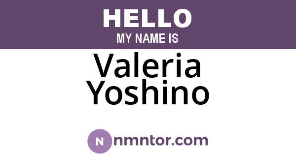 Valeria Yoshino