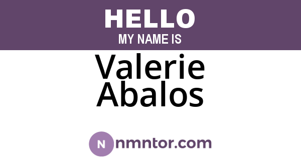 Valerie Abalos