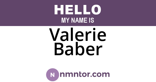 Valerie Baber