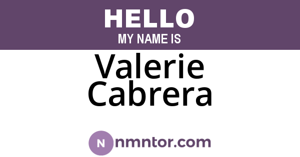 Valerie Cabrera