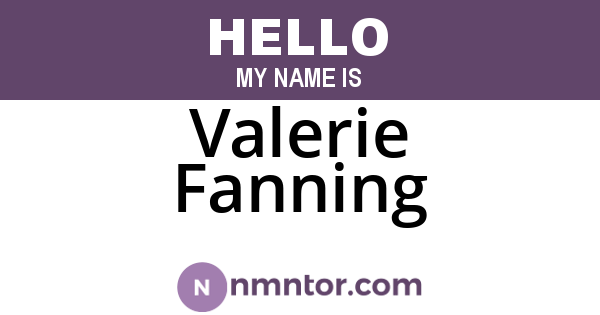 Valerie Fanning