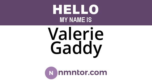 Valerie Gaddy