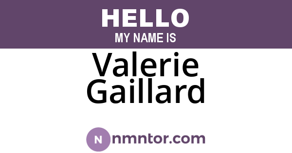 Valerie Gaillard