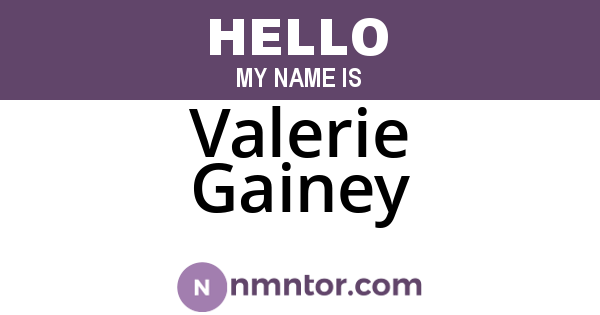 Valerie Gainey