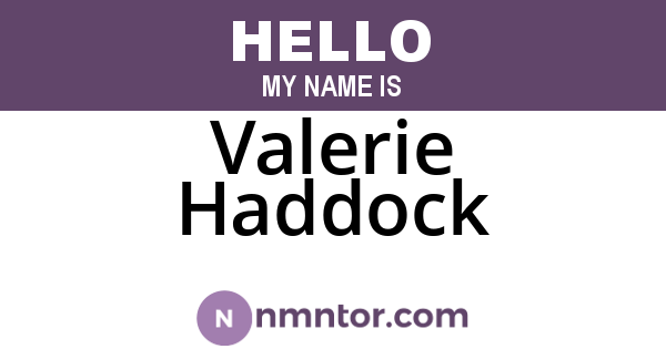 Valerie Haddock