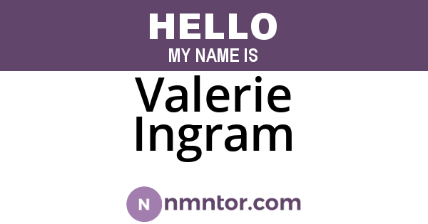 Valerie Ingram
