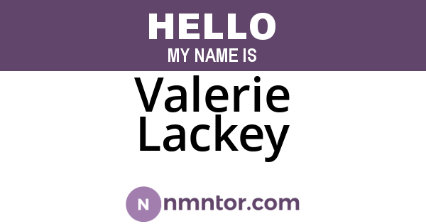 Valerie Lackey