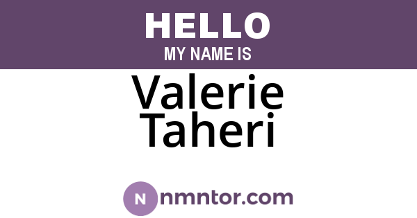 Valerie Taheri