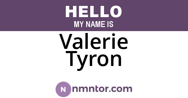Valerie Tyron