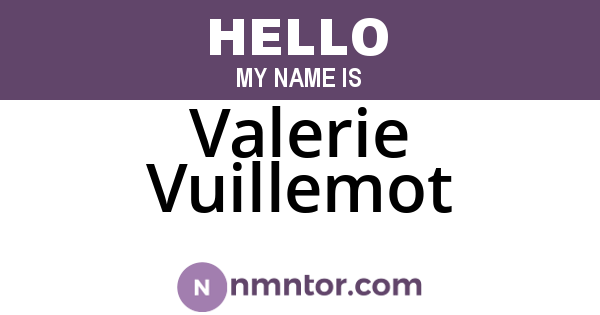 Valerie Vuillemot
