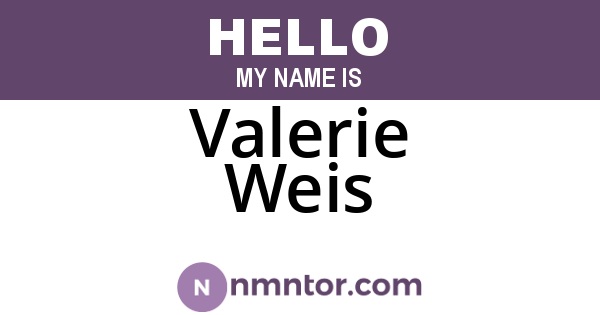 Valerie Weis