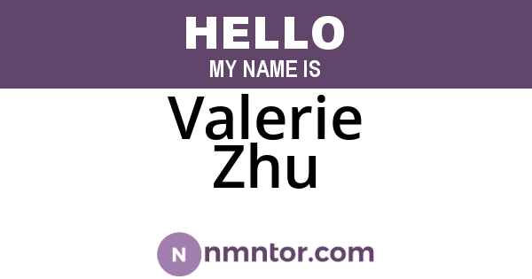 Valerie Zhu
