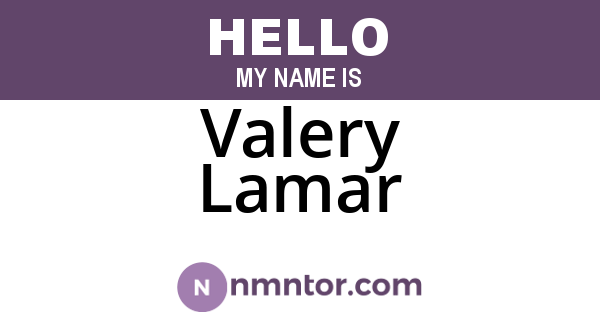 Valery Lamar