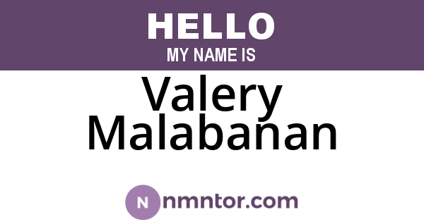 Valery Malabanan