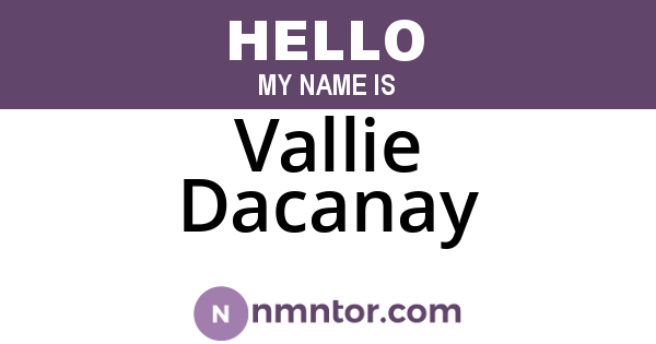 Vallie Dacanay