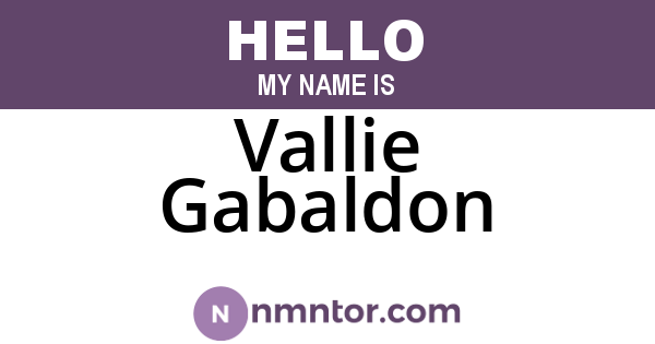Vallie Gabaldon