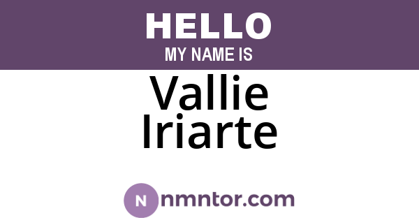Vallie Iriarte