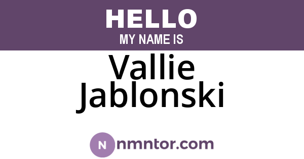 Vallie Jablonski