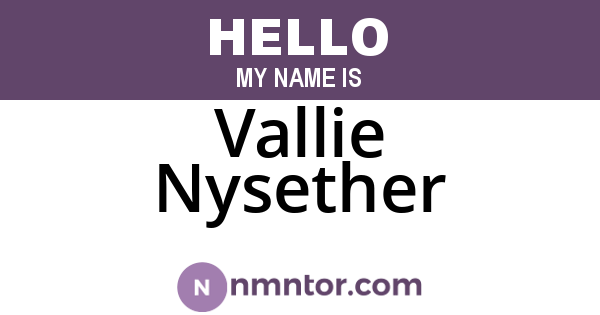 Vallie Nysether