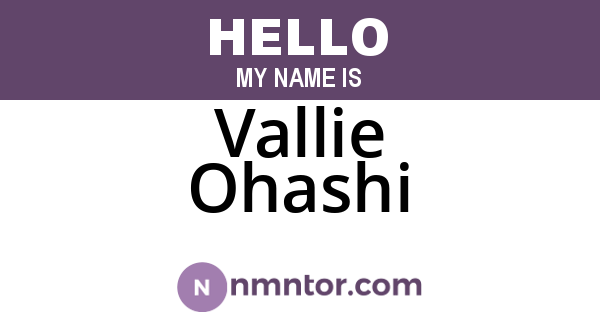 Vallie Ohashi