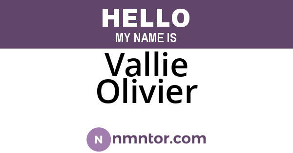 Vallie Olivier