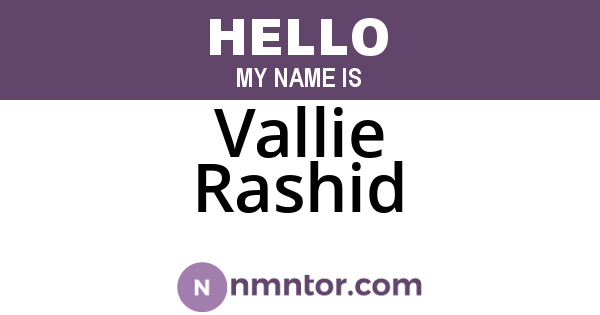 Vallie Rashid