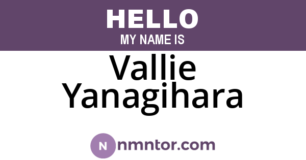 Vallie Yanagihara
