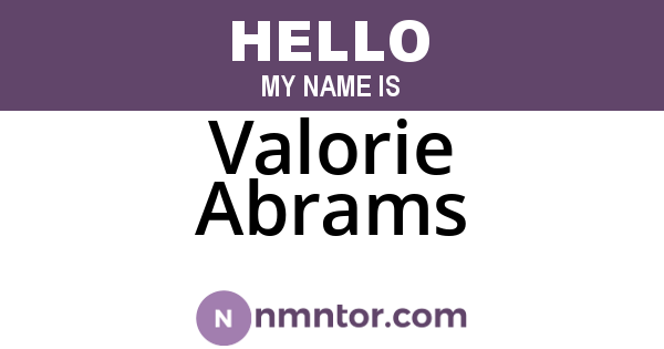 Valorie Abrams