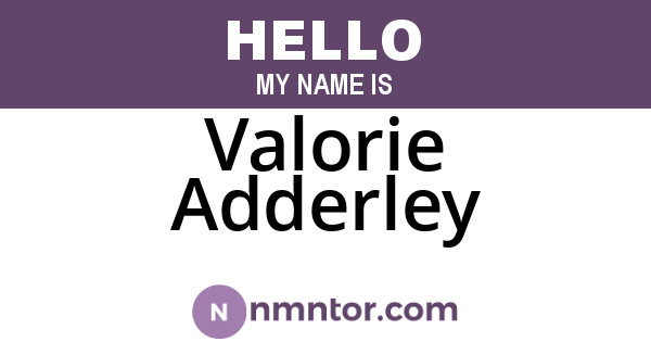 Valorie Adderley
