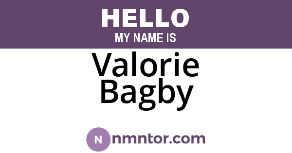 Valorie Bagby
