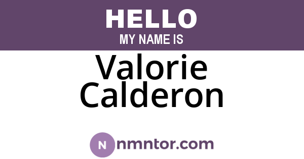 Valorie Calderon