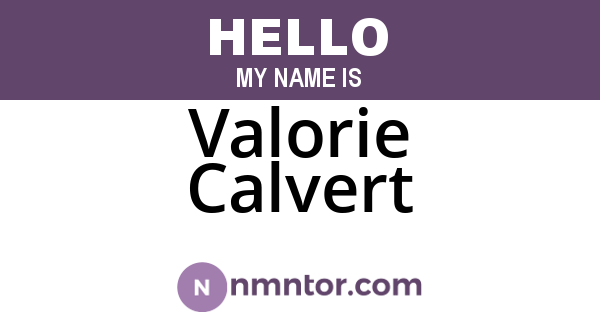 Valorie Calvert