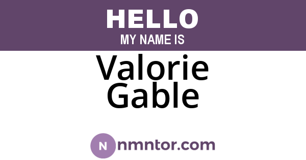 Valorie Gable