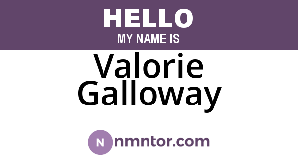Valorie Galloway