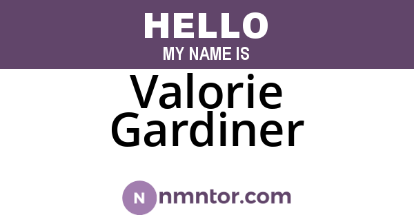 Valorie Gardiner