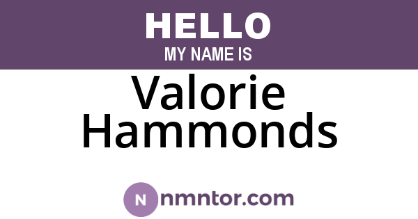 Valorie Hammonds