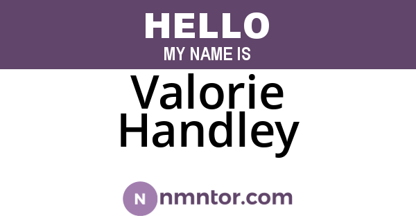 Valorie Handley