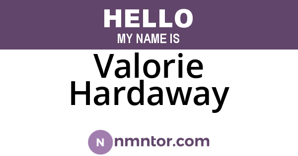 Valorie Hardaway