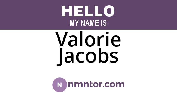 Valorie Jacobs