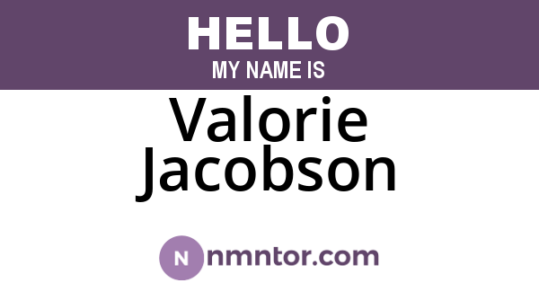 Valorie Jacobson