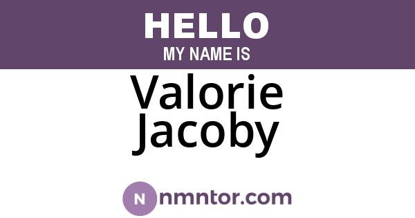 Valorie Jacoby