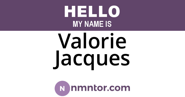 Valorie Jacques