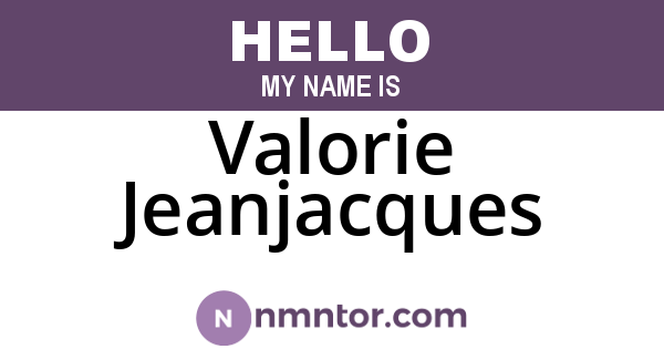 Valorie Jeanjacques